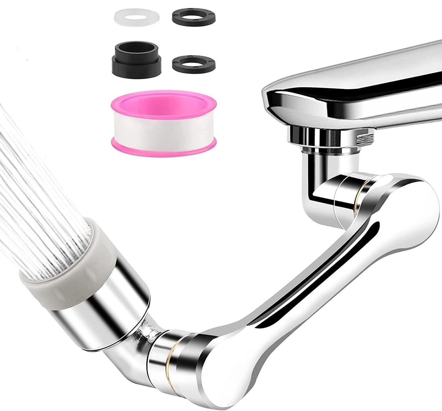 360° Dual-Mode Faucet Extender (Heavy Plastic Calcium build-up free / Anti-salt deposit)