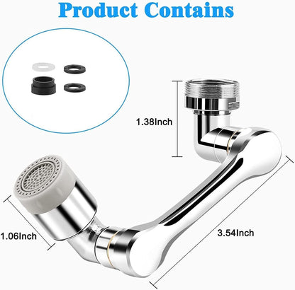 360° Dual-Mode Faucet Extender (Heavy Plastic Calcium build-up free / Anti-salt deposit)